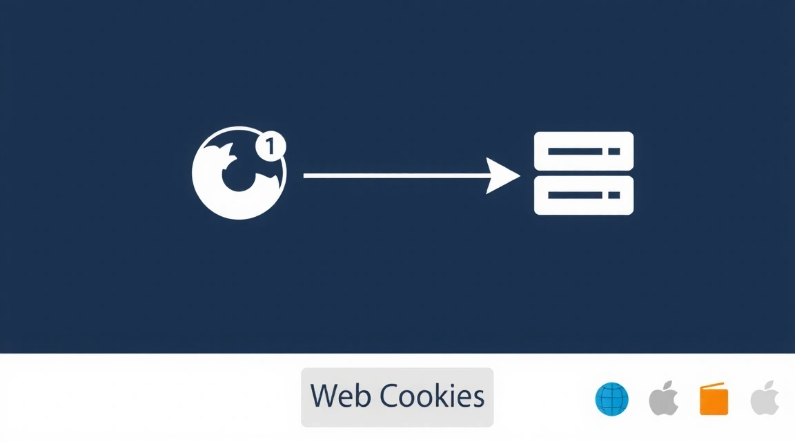 Un diagramma semplificato che mostra come i cookie vengono scambiati tra un browser e un server web