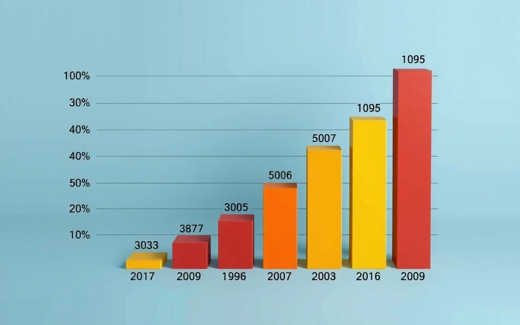 Grafico a barre che mostra l'andamento dell'inflazione negli ultimi 5 anni