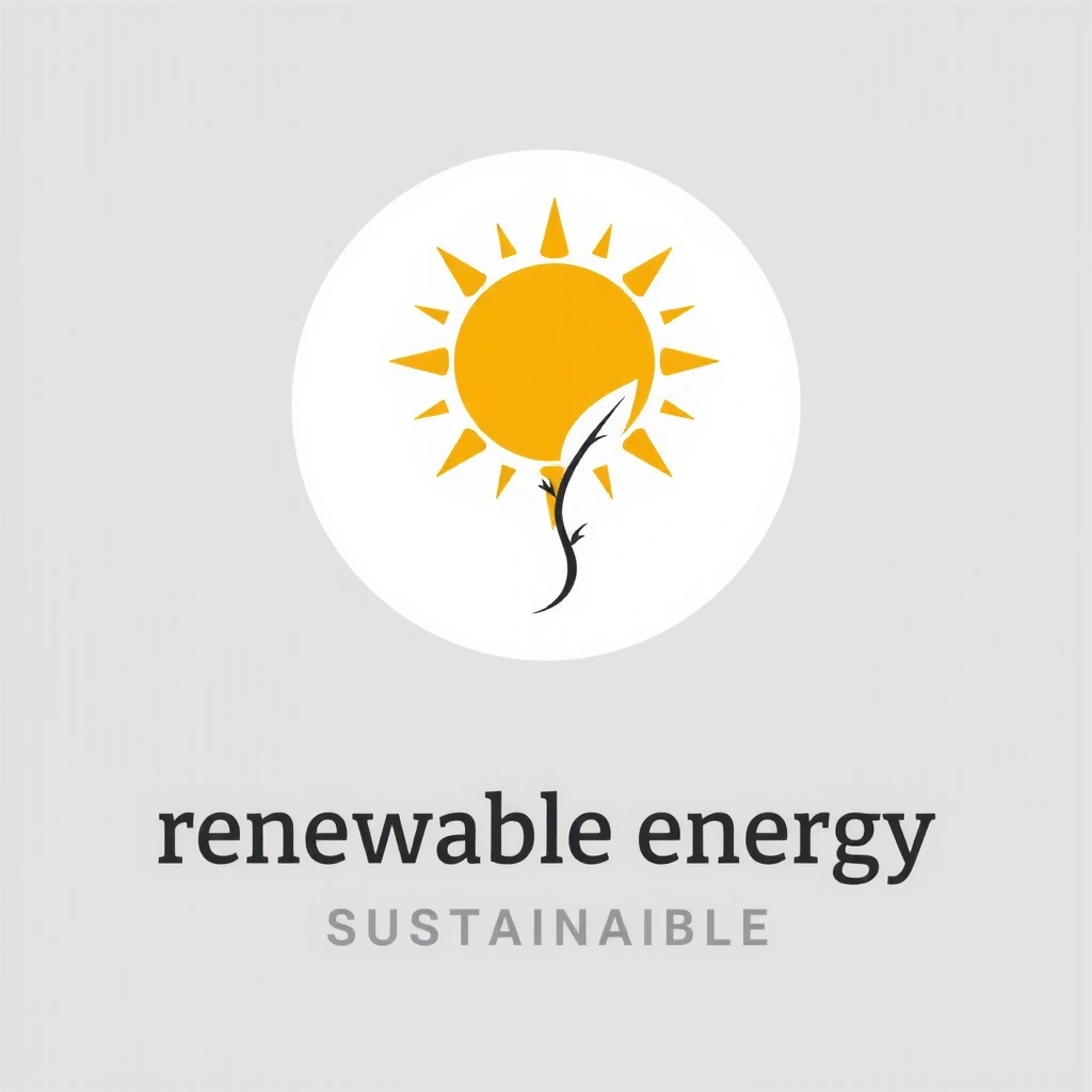 Icona rappresentante l'energia rinnovabile e la sostenibilità